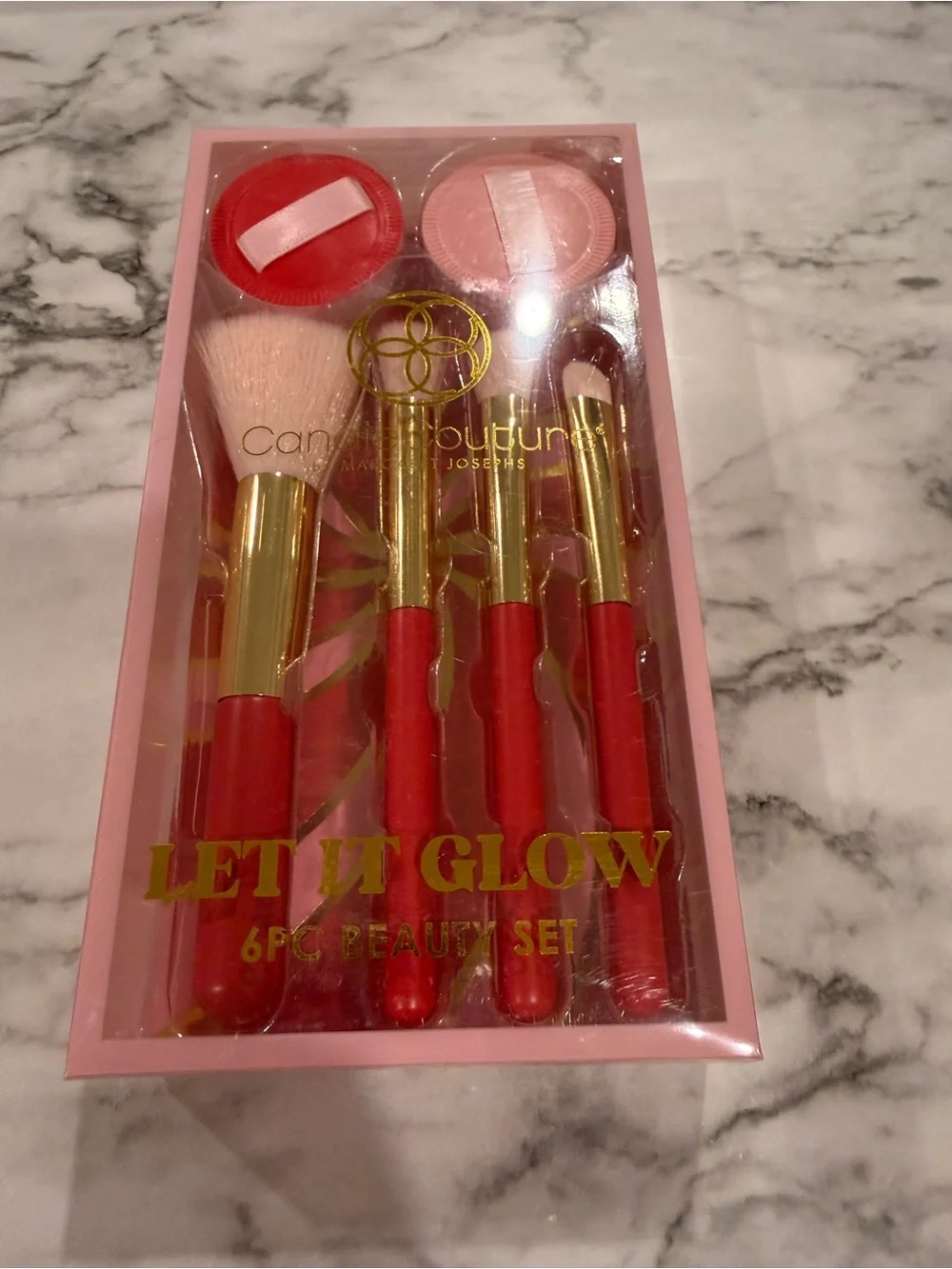 New Red Makeup Brush & Puff Set - Women Makeup Brushes & Tools